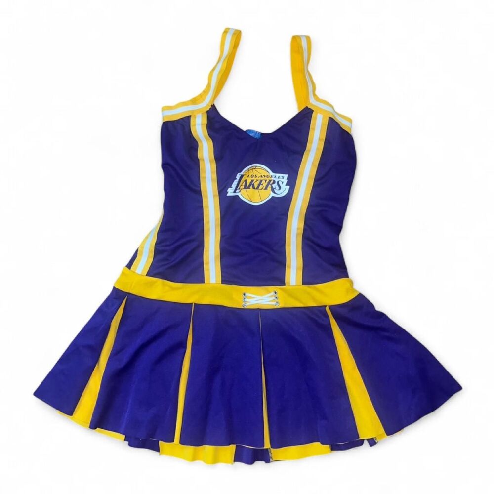 Leg Avenue NBA Women's Yellow & Purple Los Angeles Lakers Halloween Cheer Dress